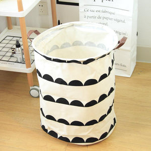 Room Decor - Linen Storage Bag with Handles - Semicircles