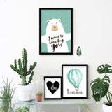 Room Decor - "I Want To Bear Hug You" Prints