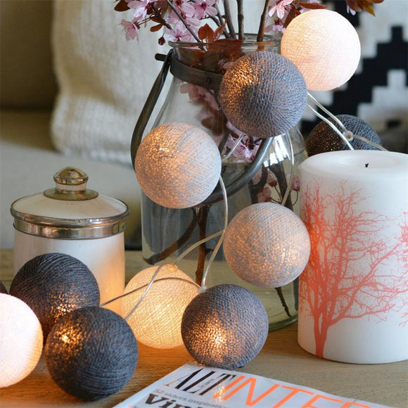 Room Decor - Cotton Ball Lights