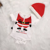 Christmas Outfit with Bodysuit and Santa Hat