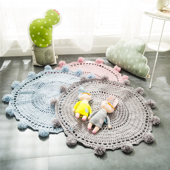 Crochet Knitted Round Carpet