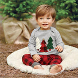 Seasonal Items - Christmas Outfit with Top and Plaid Pants