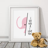 Room Decor - "I Love You" Print