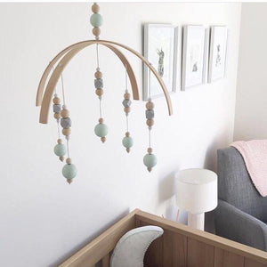 Room Decor - Baby Mobile with Wooden Beads