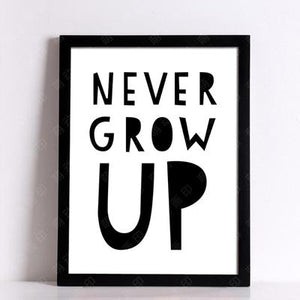 Room Decor - "Never Grow Up" Prints