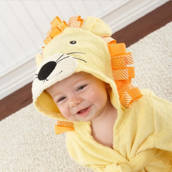 Lion Hooded Bath Robe